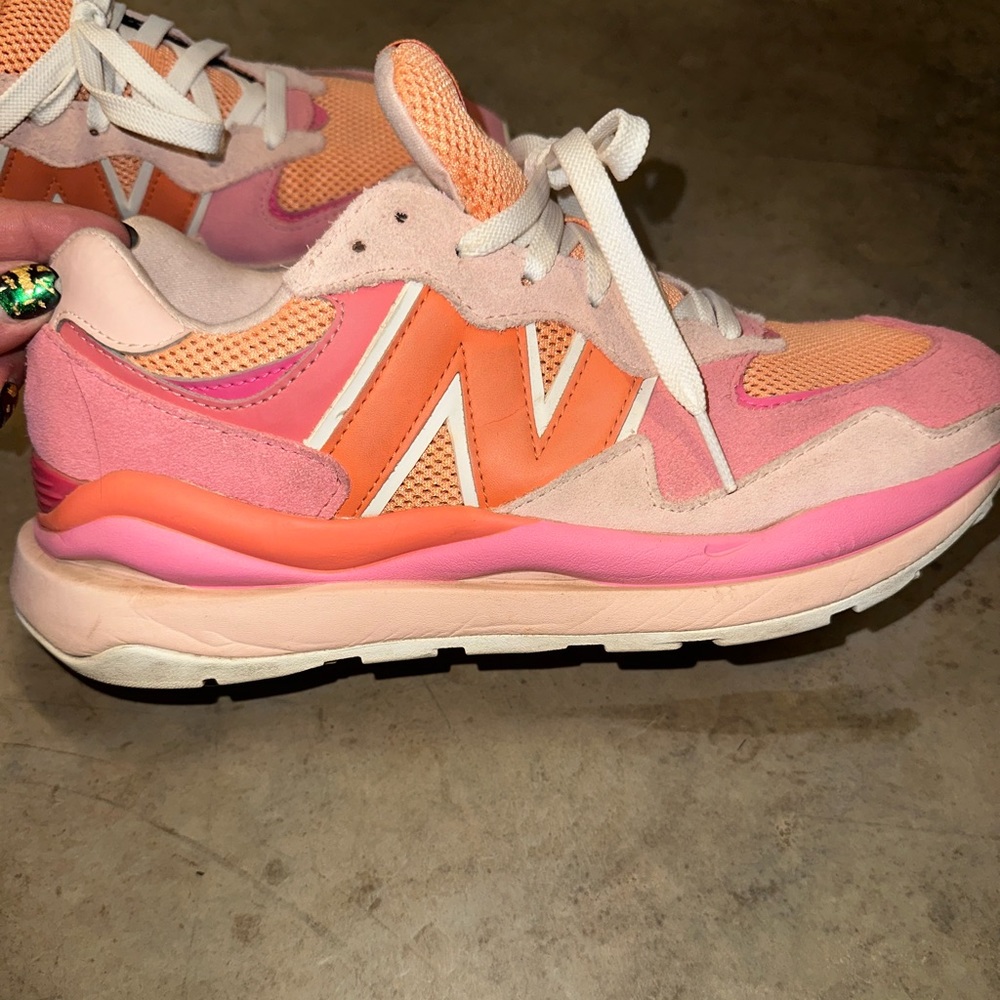 Fun orange and pink New Balances